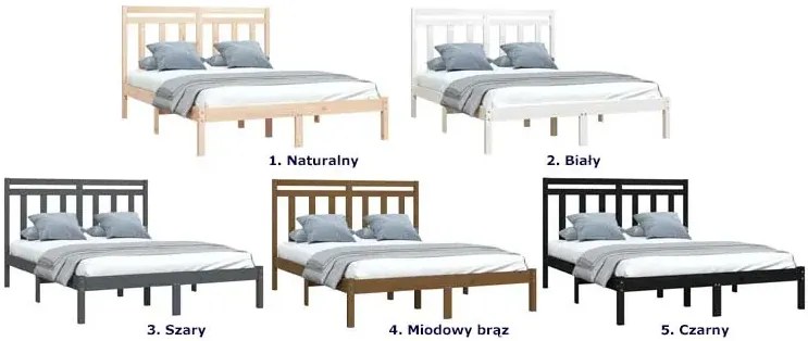 Skandynawskie łóżko z naturalnej sosny 120x200 - Miva 4X