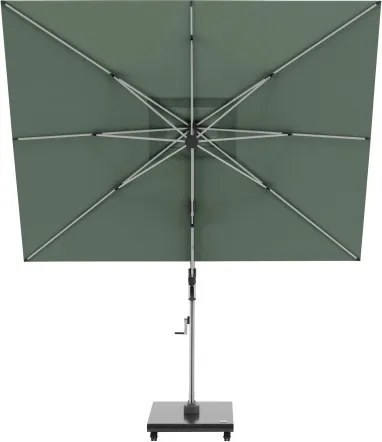 HYPERION 330 x 240 cm – luksusowy, huśtawkowy parasol ogrodowy z bocznym drążkiem : Kolor parasola - Aloes