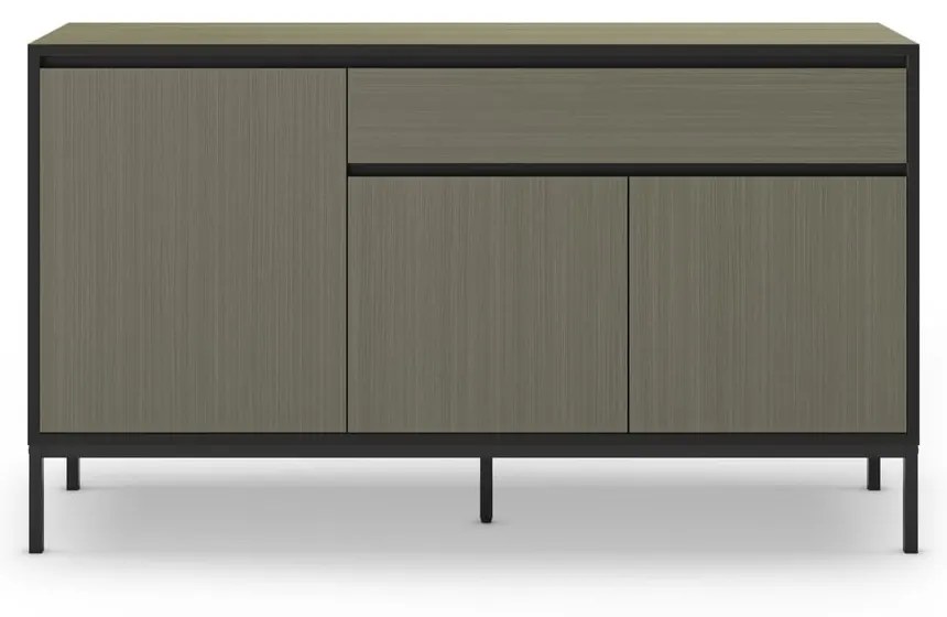 Ciemnozielona niska komoda 140x80 cm Lorenza – Marckeric