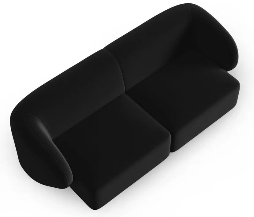Czarna aksamitna sofa 188 cm Paolo – Milo Casa