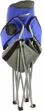 Zestaw 2 składanych krzeseł Divero Deluxe niebiesko-szare