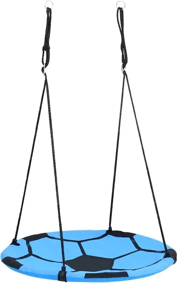 Niebieska huśtawka bocianie gniazdo z wzorem piłki F6-B66