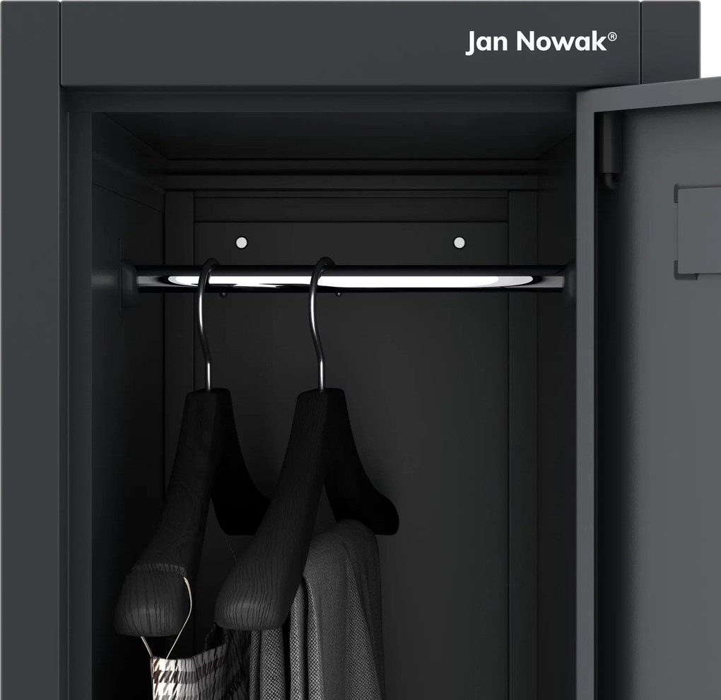 Szafka BHP ubraniowa pracownicza antracytowa BARTEK 1 Plus 292 x 1720 x 450 mm