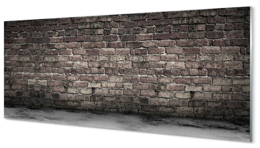 Szklany Panel Cegła mur vintage