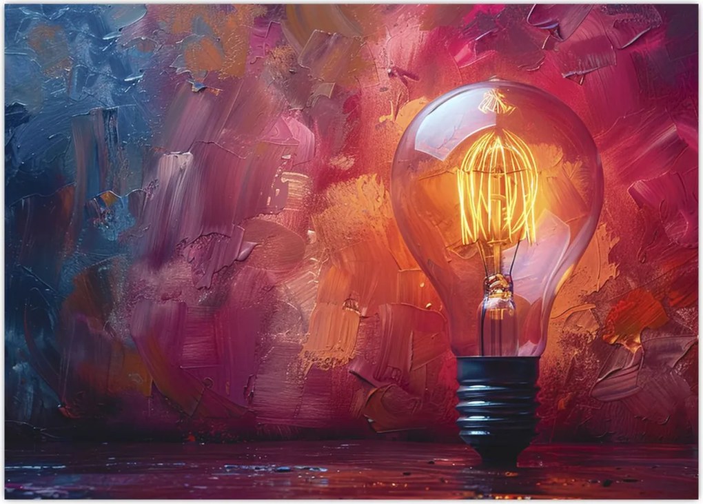 Obraz na szkle - Pomysł (70x50 cm)