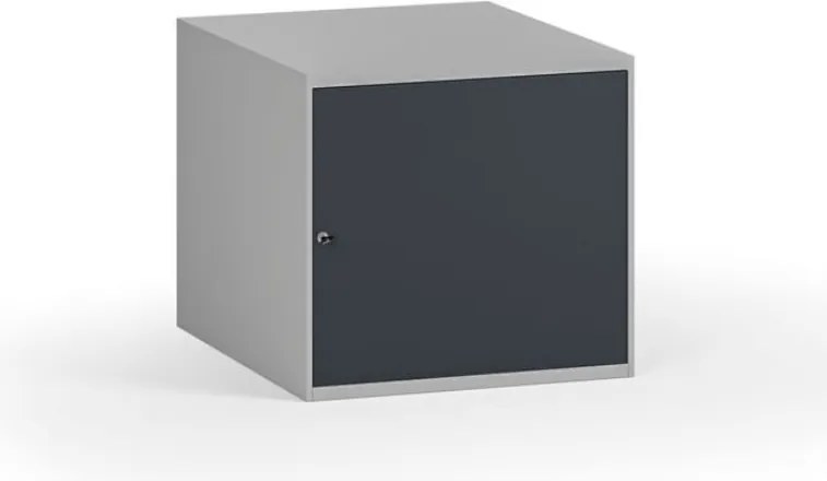 Wisząca szafka narzędziowa do stołów warsztatowych, zamek, 470 x 592 x 510 mm, grafitowy