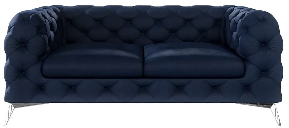 Ciemnoniebieska aksamitna sofa 185 cm Chelsea – Ropez