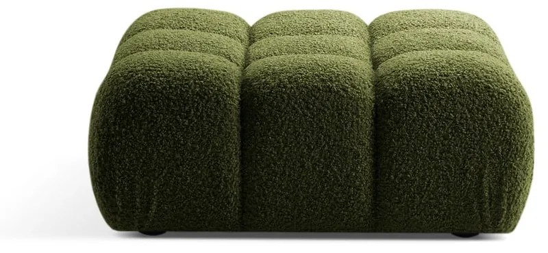 Zielony podnóżek modułowy z materiału bouclé Bellis – Micadoni Home