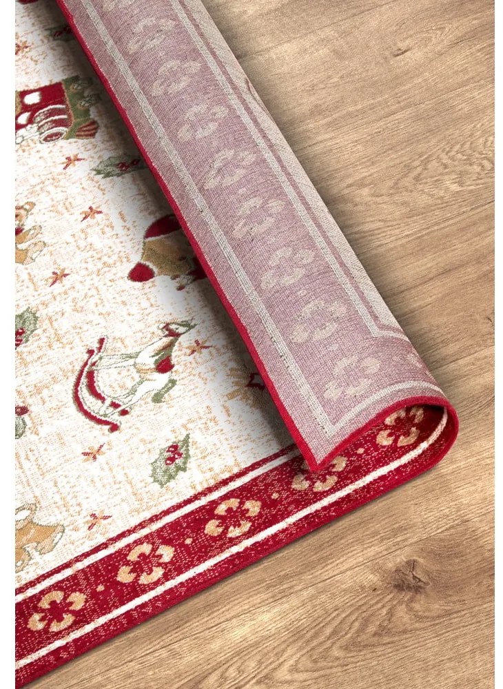 Czerwony dywan z mieszanki bawełny ze świątecznym motywem 160x230 cm Toy's Delight Red Christmas – Villeroy&amp;Boch