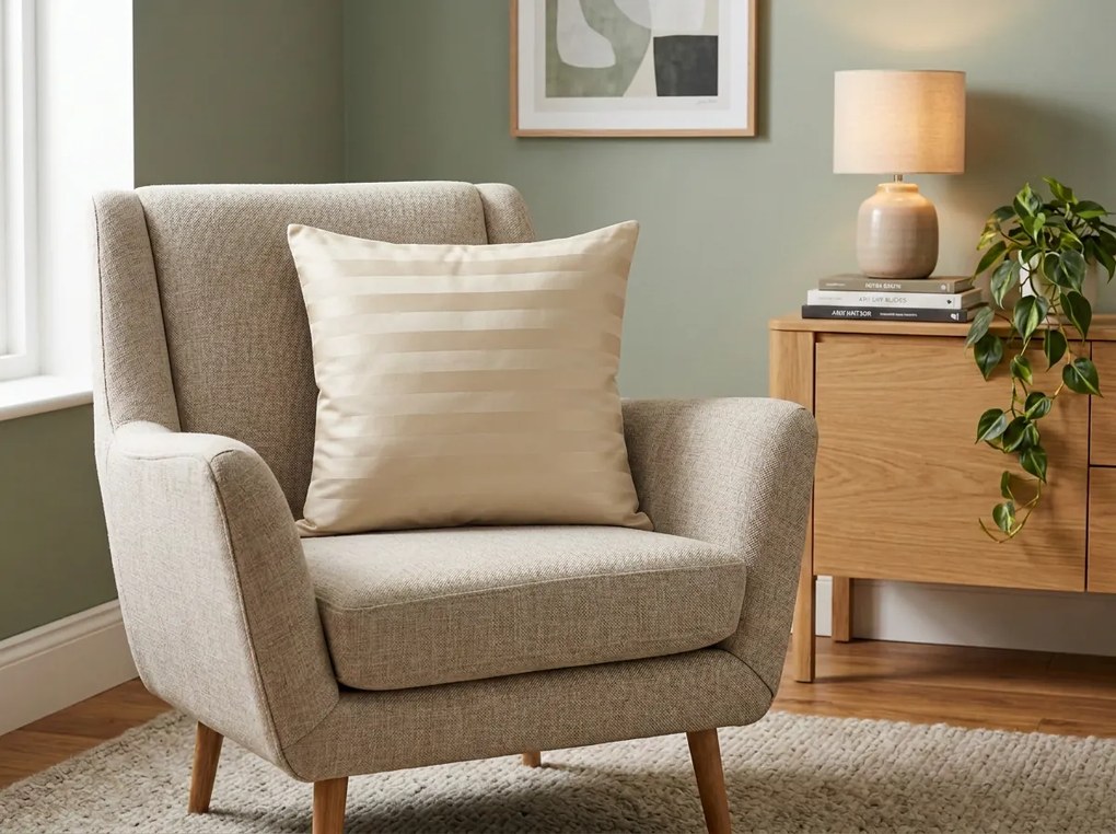 Poszewka na poduszkę z mikrofibry JASMINE 45x45 cm, szampański