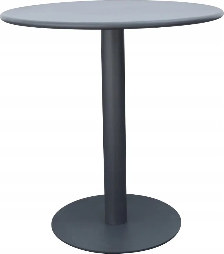 stolik ogrodowy okrągły 70 cm granat metalowy na taras, do ogrodu, kawiarni