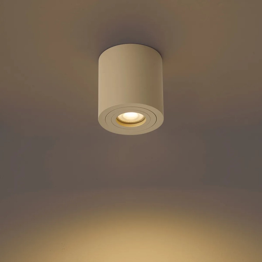 Nowoczesny spot sufitowy Taupe GU10 50mm IP44 - Capa