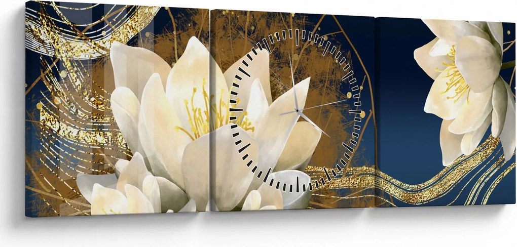 Obraz - Kolaż (z zegarem) (90x30 cm)