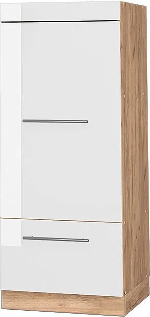 Szafka do mikrofalówki biały wysoki połysk 60x58.1x153.6 fame-line