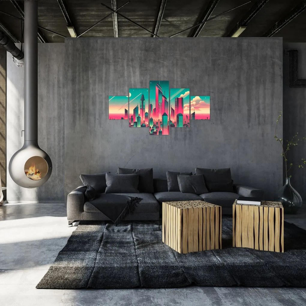 Obraz – Metropolia w stylu pop-art (125x70 cm)