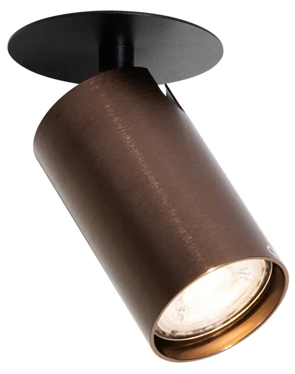 Nowoczesny natynkowy reflektor ciemny brąz GU10 50 mm - Chels