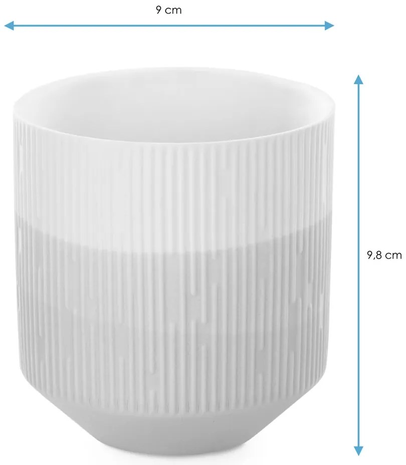 Ceramiczna doniczka FINO szara