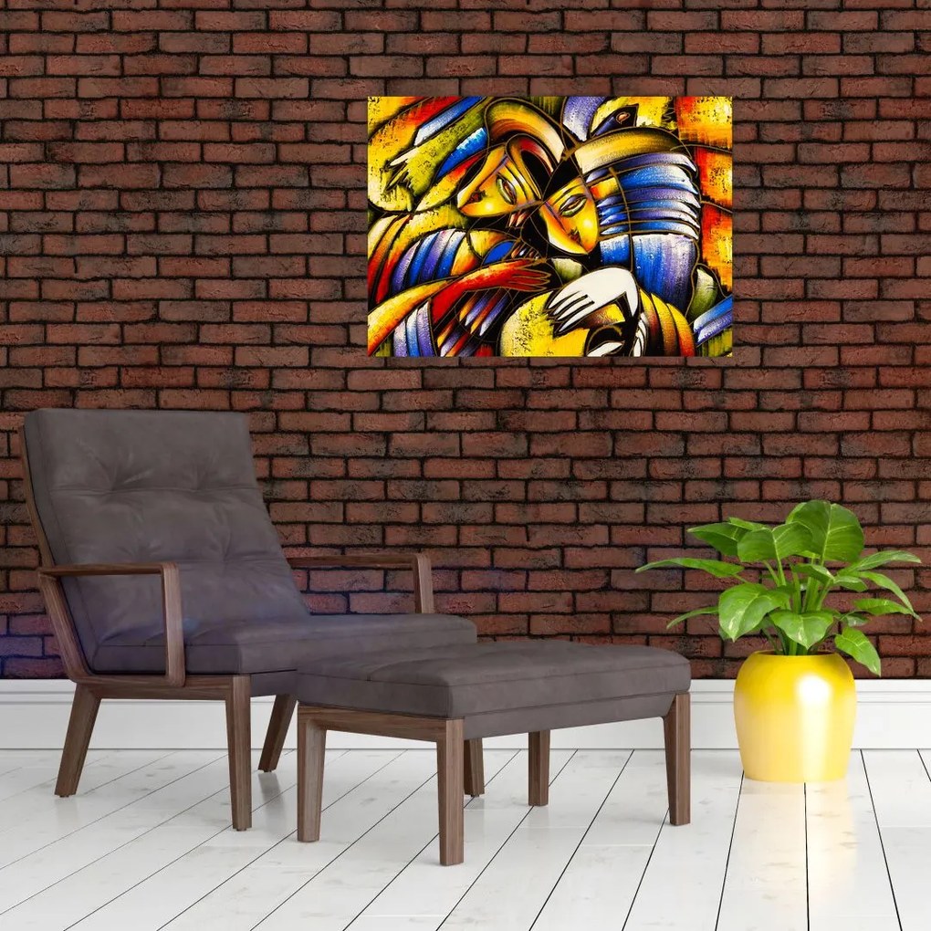 Obraz - Obraz olejny, kochankowie (70x50 cm)