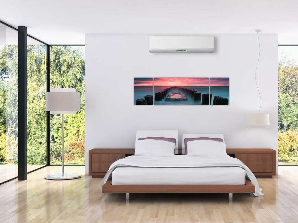 Obraz - Skały w morzu (170x50 cm)