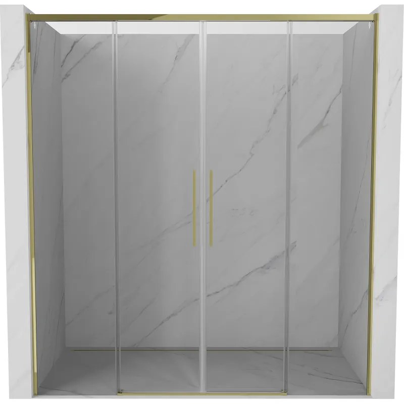 Mexen Rox drzwi prysznicowe rozsuwane 180 cm, transparent, złote - 8C2-180-002-50-00