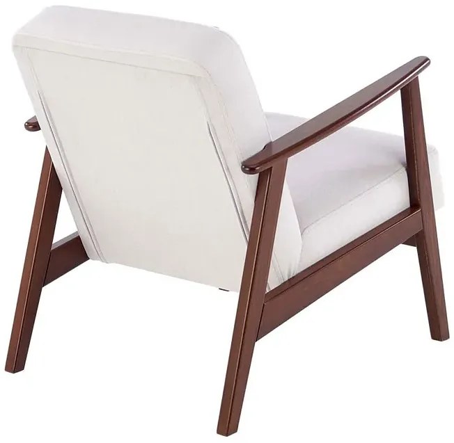 Tapicerowany jasnobeżowy fotel lisek prl W7-L47