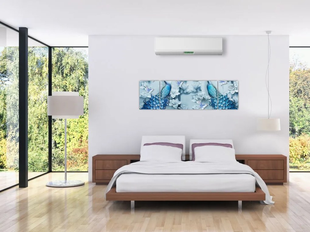 Obraz pawi (170x50 cm)