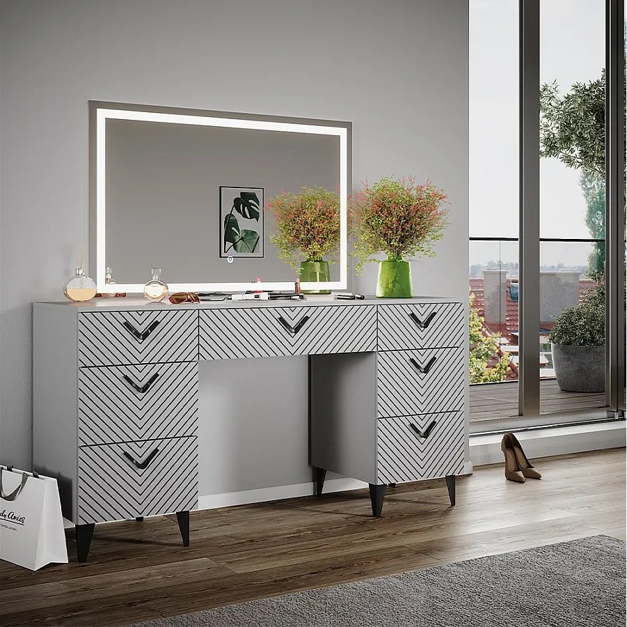 Stół toaletowy szary 150x45x78.1 anett