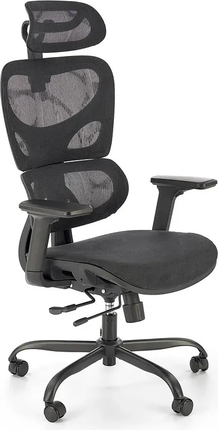 Fotel Obrotowy Czarny Nowoczesny E6-T96
