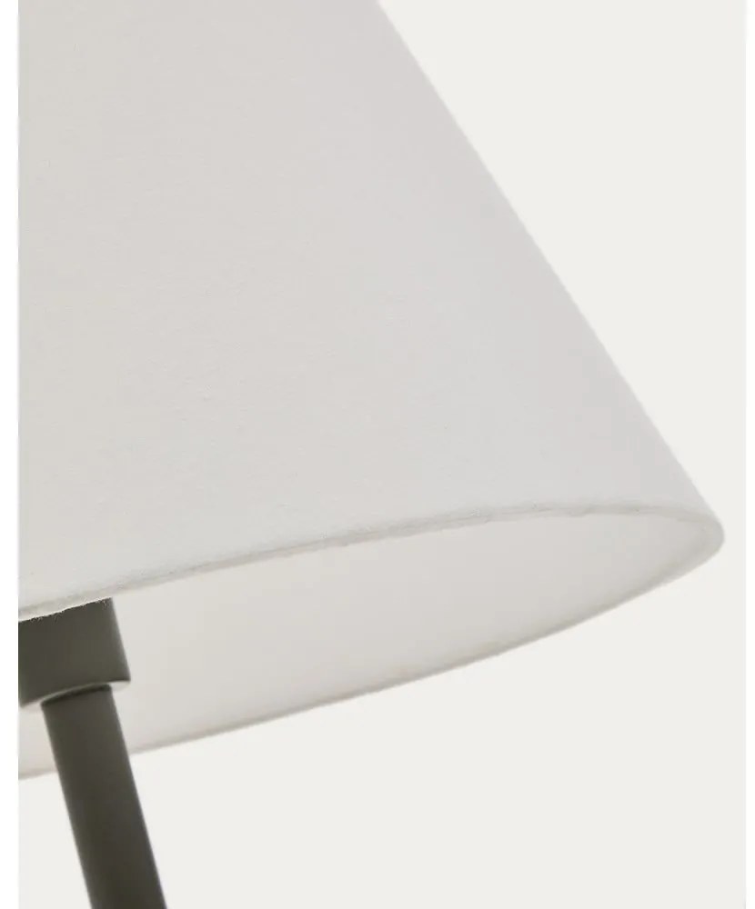 Ciemnozielona lampa stojąca z tekstylnym kloszem (wysokość 153 cm) Navat – Kave Home