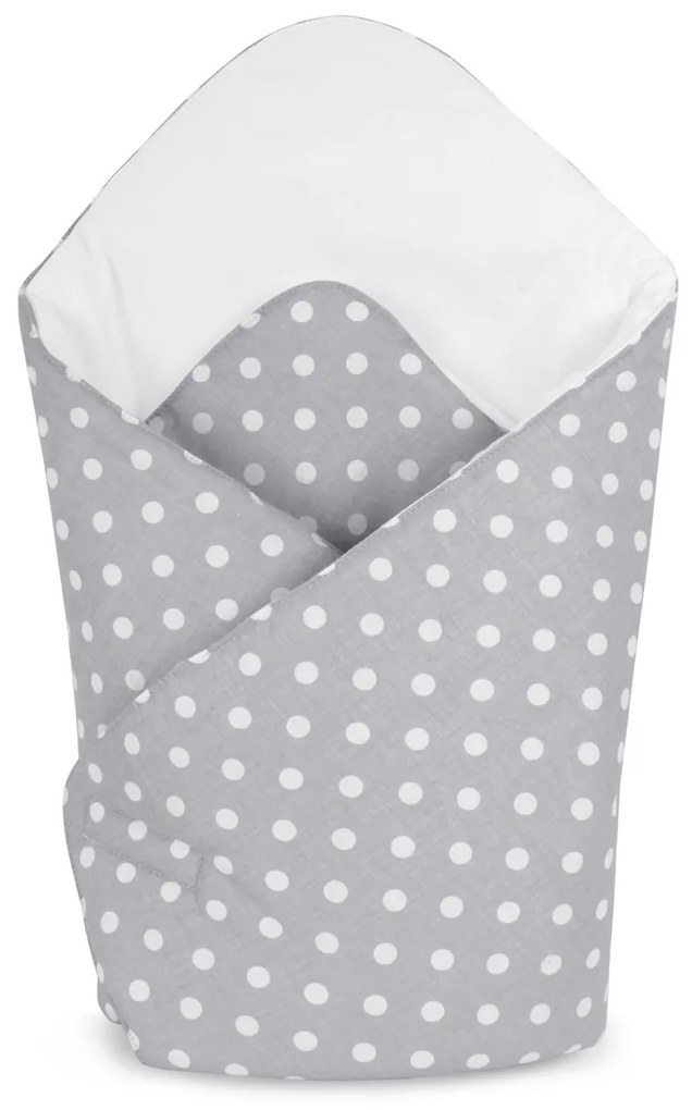 Bellatex Chusta niemowlęca w kropki szara, 75 x 75cm
