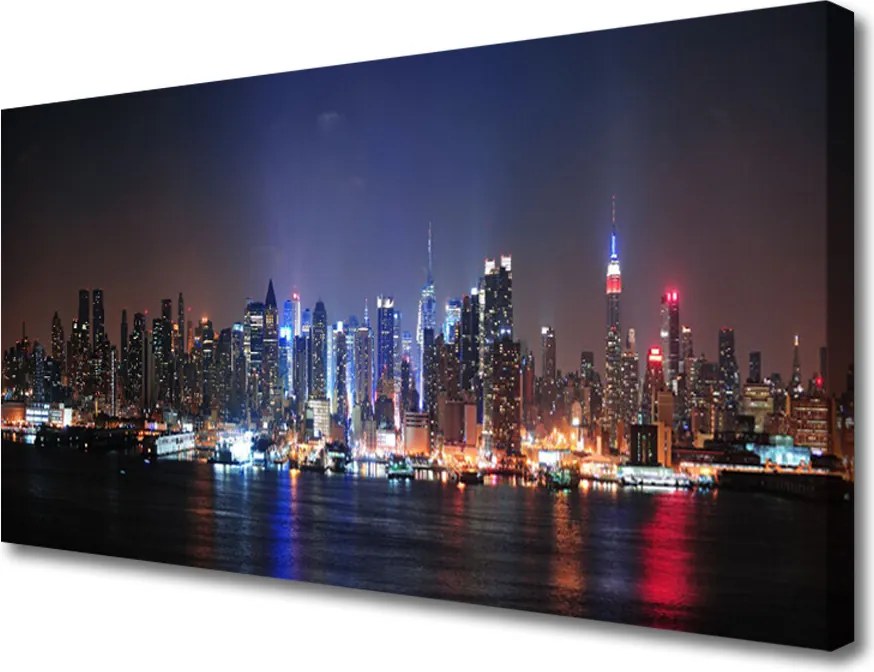 Zdjęcie na płótnie Miasto nad Brzegiem Kanału