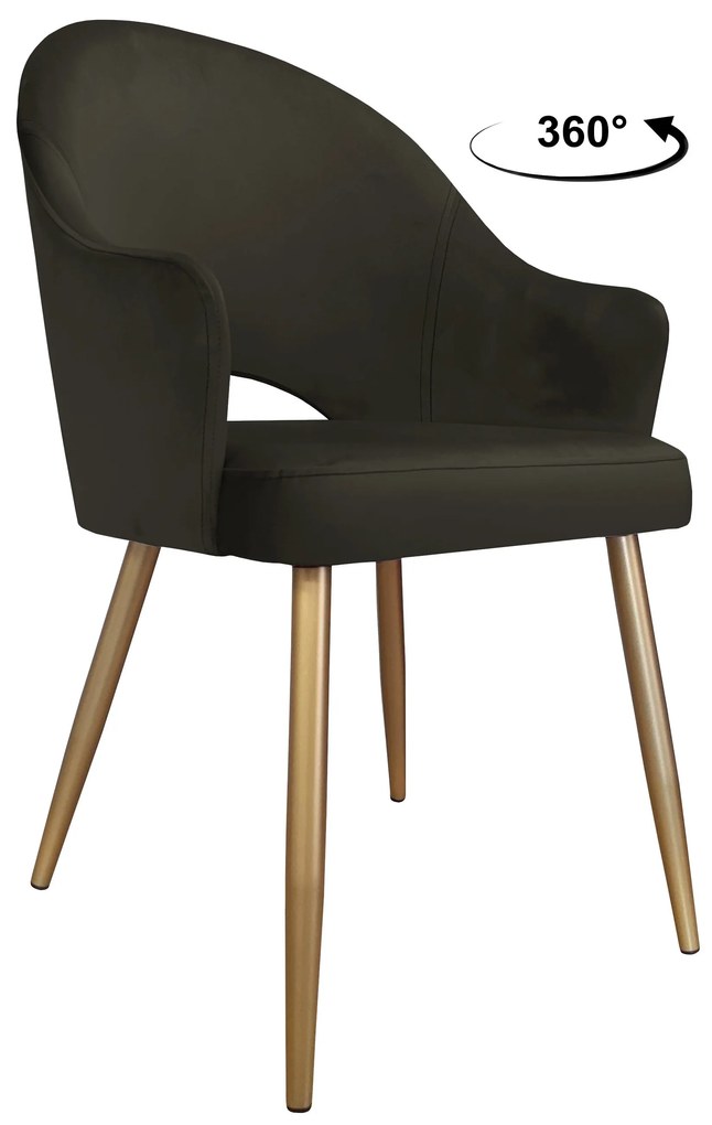 Krzesło obrotowe Velvet podstawa złota MG05