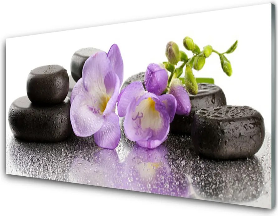 Panel Szklany Elegancka Ozdoba Kwiatowa