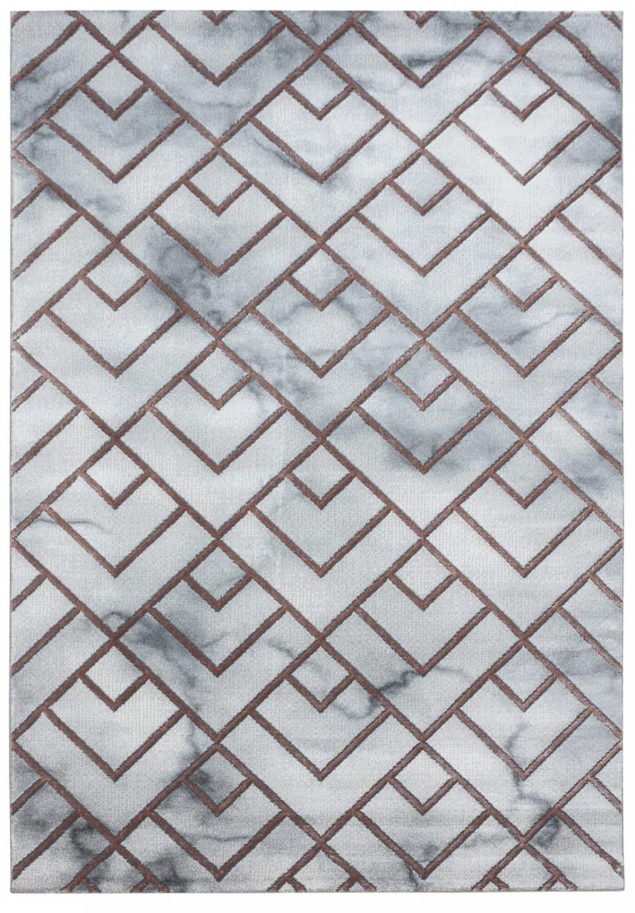 Dywan ekskluzywny Naxos mozaika szaro-brązowy 240 cm x 340 cm