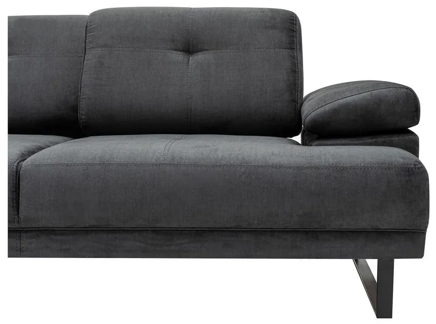 Ciemnoszara sofa narożna Artie Mustang, narożnik lewy