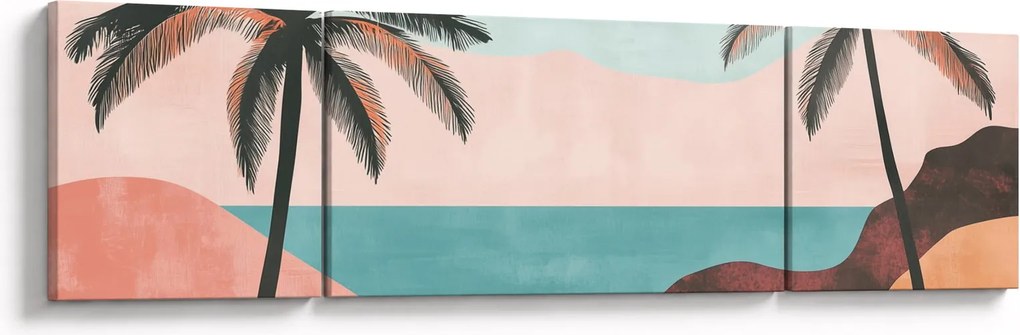 Obraz - Palmy nad morzem (170x50 cm)