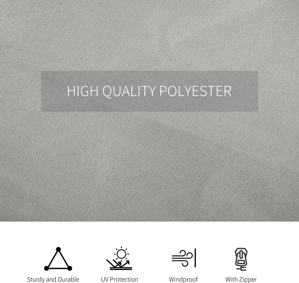 Outsunny Zasłona Zastępcza do Pawilonu 4 szt Beżowy do Pawilonu 3x3m 302x205cm | Aosom PL