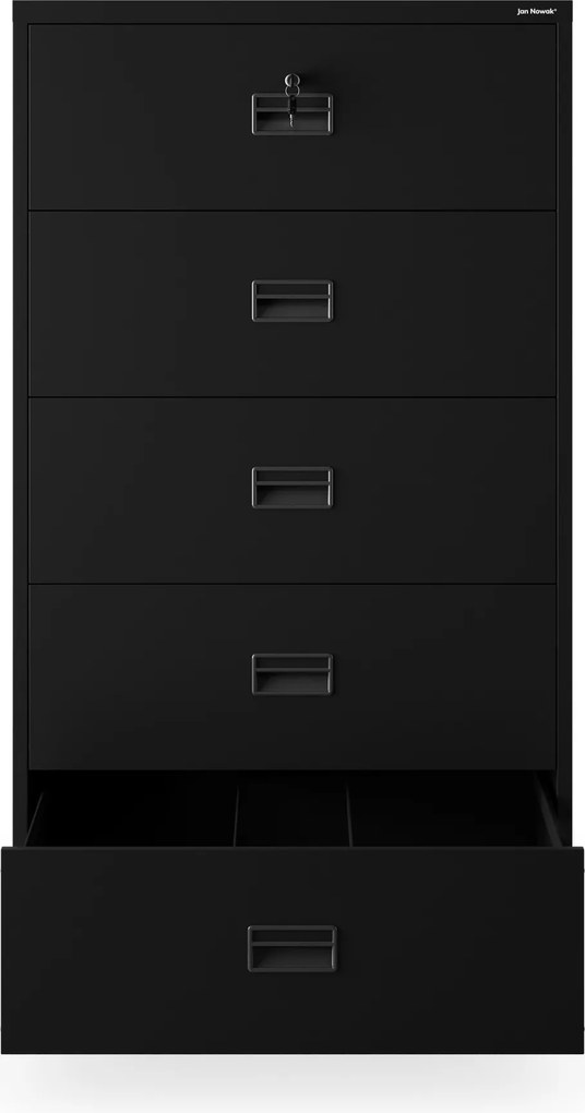 Szafa kartotekowa metalowa czarna: SARA XL V5, 900 x 1620 x 600 mm