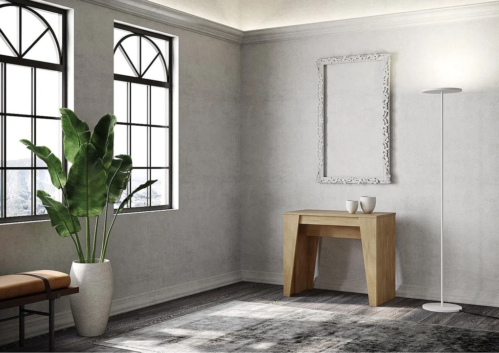 Konsola rozkładana 90x48/204 cm Anvar Small dąb naturalny