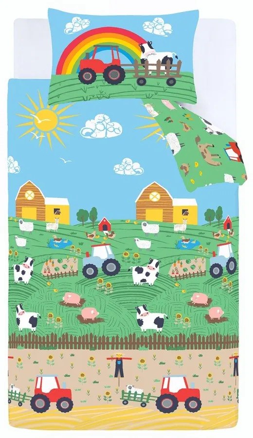 Pościel dziecięca dwuosobowa 200x200 cm Farmyard Animals – Catherine Lansfield