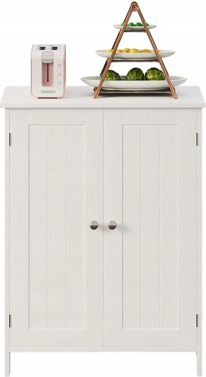 Szafka regał komoda łazienka przedpokój loft 2 drzwi biała wysoka 80 cm