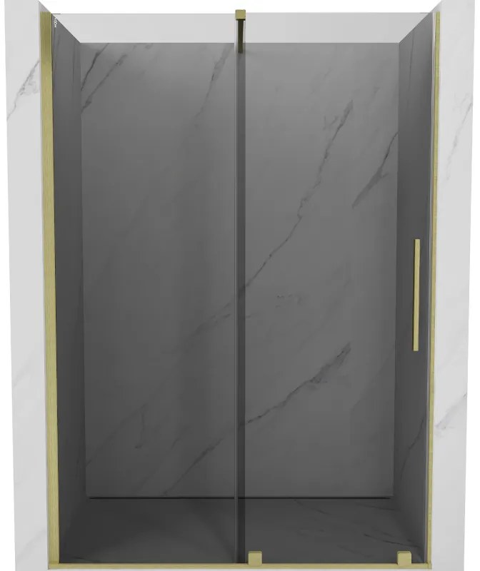 Mexen Velar drzwi prysznicowe rozsuwane 150 cm, grafit, złote szczotkowane - 871-150-000-41-55
