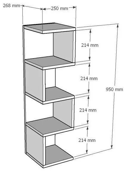 Biblioteczka Alin Sapphire Oak