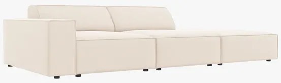 OUTLET Sofa 3-osobowa jasny beż welur 262x102x70 Jodie od Micadoni