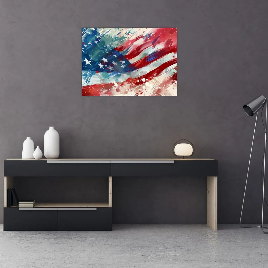 Obraz na szkle - Flaga USA (70x50 cm)