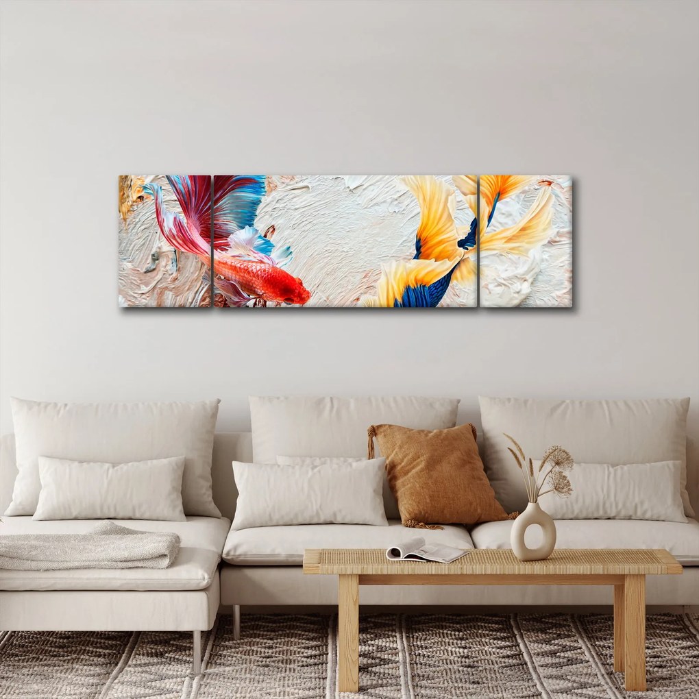 Obraz - Ryby bojowniki (170x50 cm)