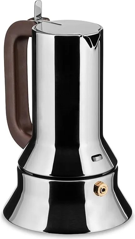 Kawiarka Alessi 9090/6 ze stali nierdzewnej 18/10, 6 filiżanek, kompatybilna z indukcją, projekt Richard Sapper