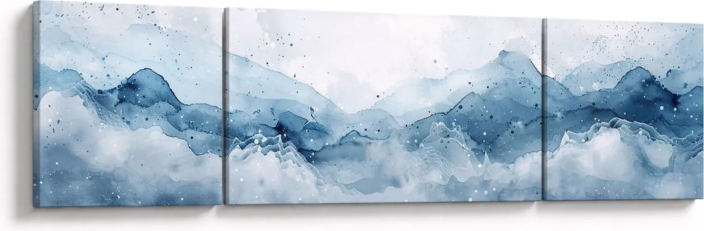 Obraz - Chmury i fale, akwarela (170x50 cm)