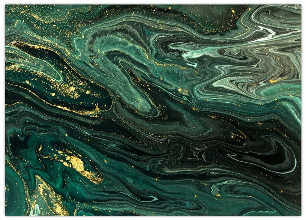 Obraz na szkle - Zielony marmur (70x50 cm)