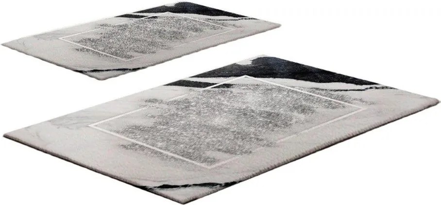 Szarobeżowe dywaniki łazienkowe zestaw 2 szt. 60x100 cm CT – Foutastic